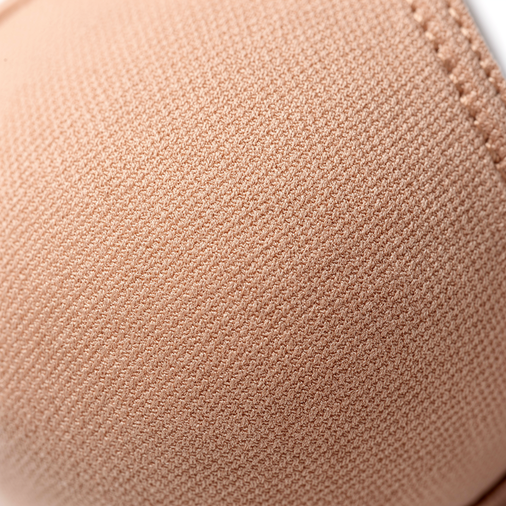 Extreme close up ice silk seamless bra fabric texture macro detail shot